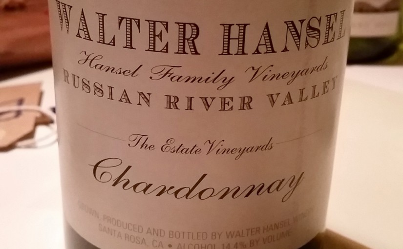 Walter Hansel Winery Chardonnay Cahill Lane